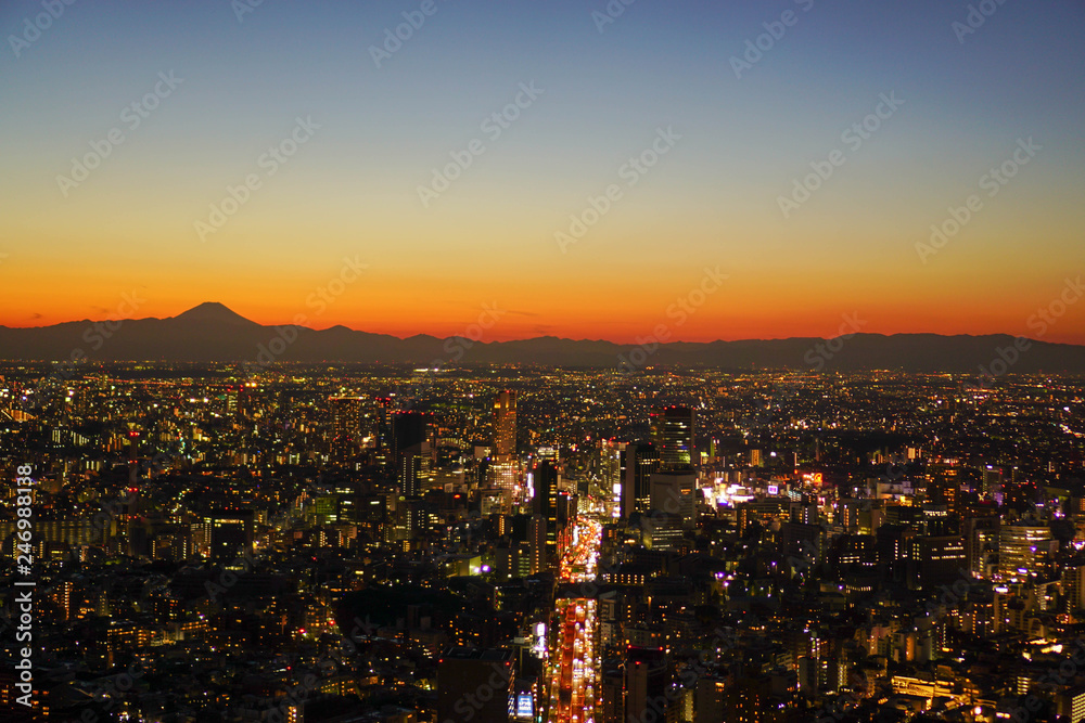 都会から見る富士山