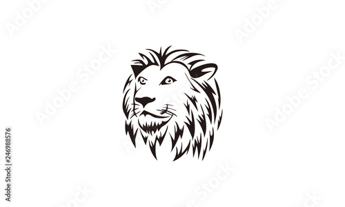 head lion vector