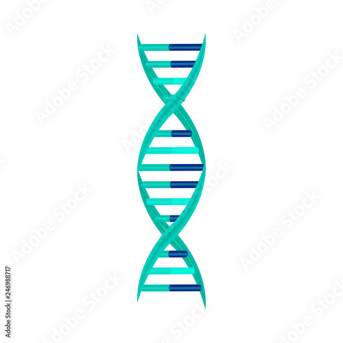 DNA molecule sign, genetic element and icon strand. Vector illustration