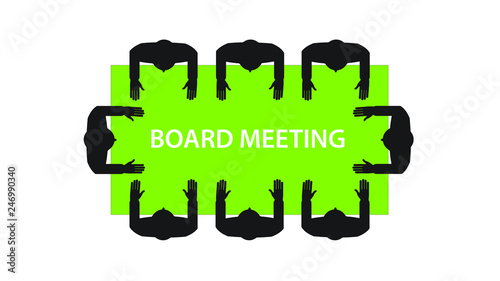 Board Meeting vector illustration