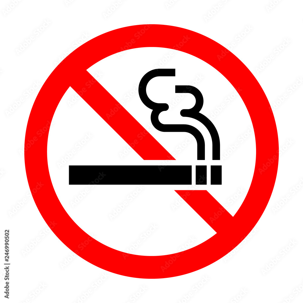 No smoke sign isolated on white background - Vector No smoke sign isolated on white background - Vector