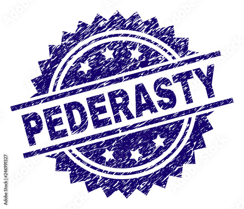 Foto PEDERASTY stamp seal watermark with distress style