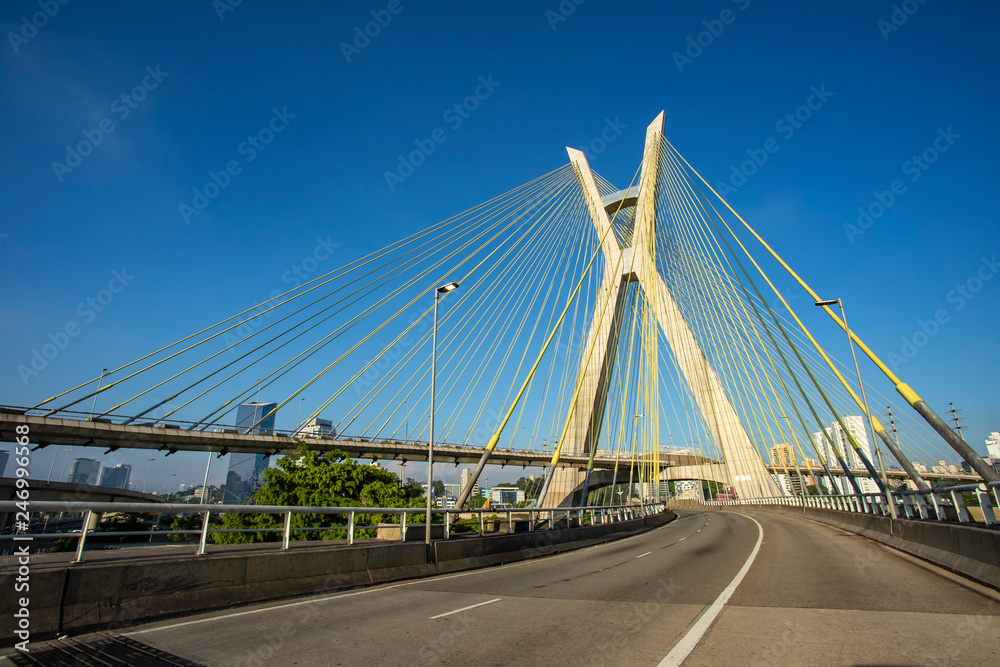 Cable stayed bridge in the world. Sao Paulo Brazil, South America. Cable stayed bridge in the world. Sao Paulo Brazil, South America.