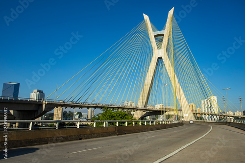 Cable stayed bridge in the world. Sao Paulo Brazil, South America.