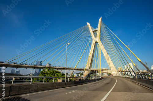 Cable stayed bridge in the world. Sao Paulo Brazil, South America.