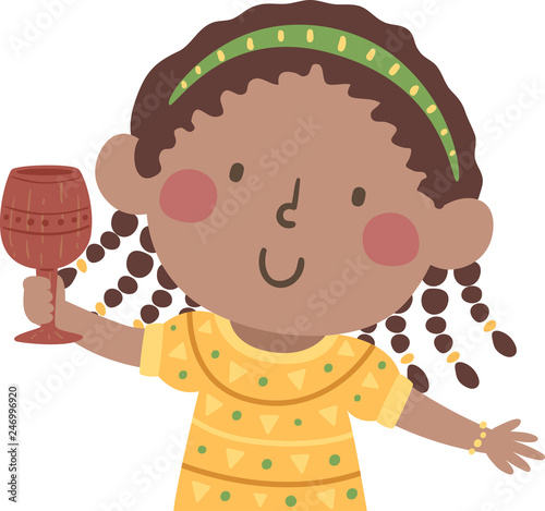 Kid Girl Kwanzaa Kikombe Un...