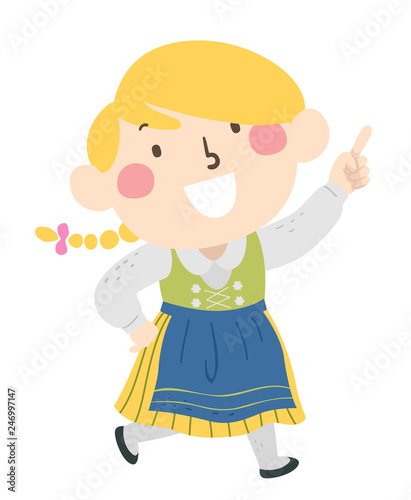 Sweden Kid Girl Look Up Ill...