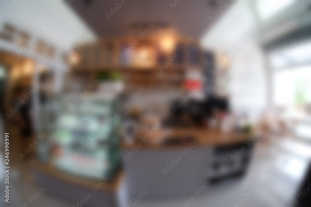 Fototapeta premium Blur coffee shop or cafe restaurant