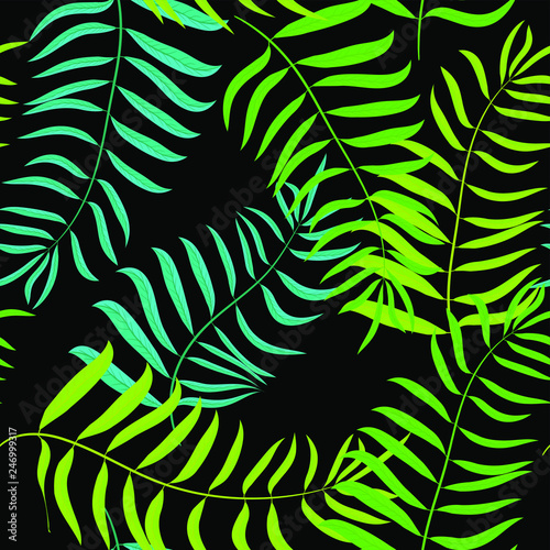 Tropical leaves. Palm . Seamless vector pattern eps 10.