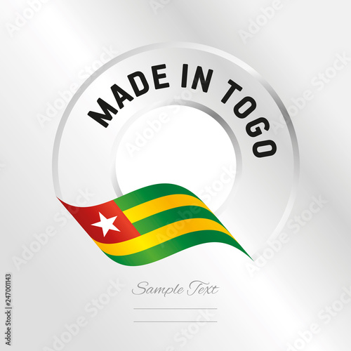 Made in Togo transparent logo icon silver background stamp
