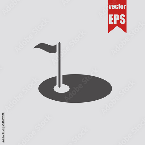 Golf icon.Vector illustration.