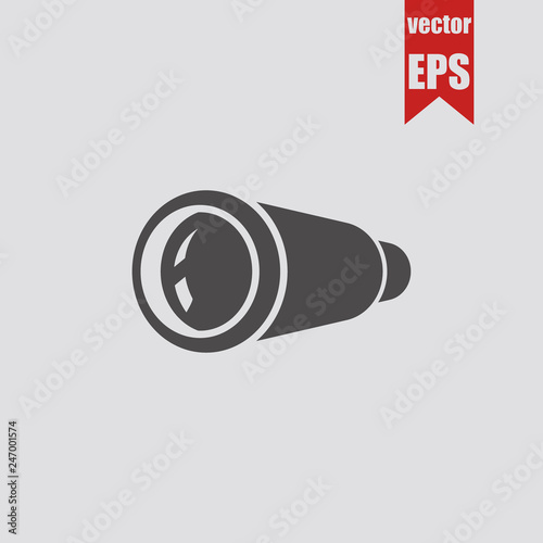 Spyglass icon.Vector illustration.