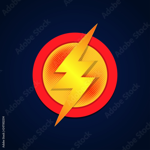 Super hero logo powerfull typography, t-shirt graphics. Vector illustration