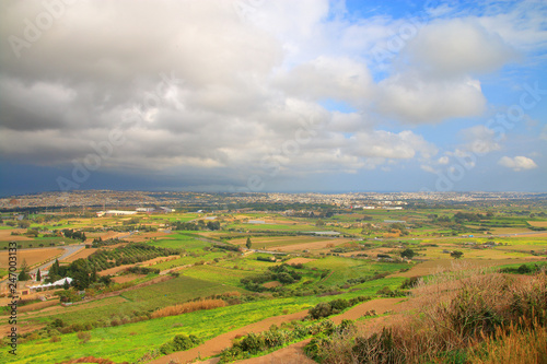 Wallpaper Mural The end of the thunderstorm over the valley near the ancient city of Mdina in Malta. Torontodigital.ca
