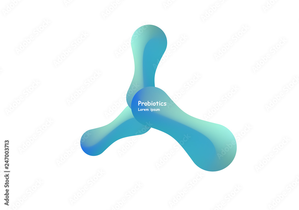 Probiotics bacteria vector design. Concept of design with Lactobacillus Probiotic Bacteria. Template design with Prebiotic healthy nutrition ingredient Probiotics bacteria vector design. Concept of design with Lactobacillus Probiotic Bacteria. Template design with Prebiotic healthy nutrition ingredient
