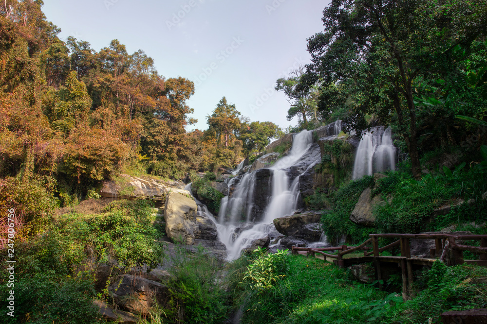 Mae Klang waterfall at doi inthanon, Chiangmai Thailand - Beautiful waterfall landscape