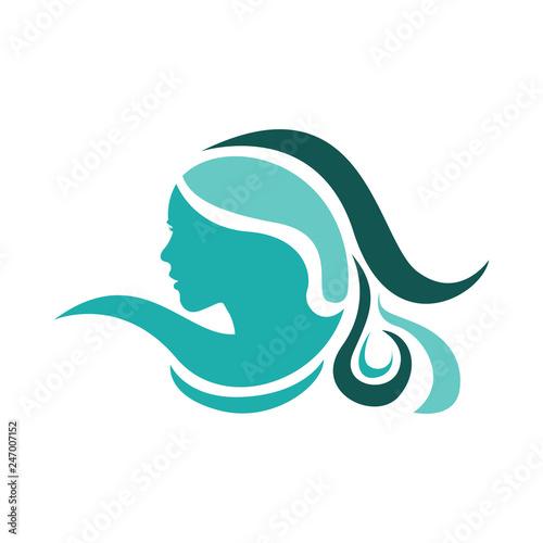 Vector logo for woman salons and shops, Abstract logo for a beauty salon. Abstract women face vector