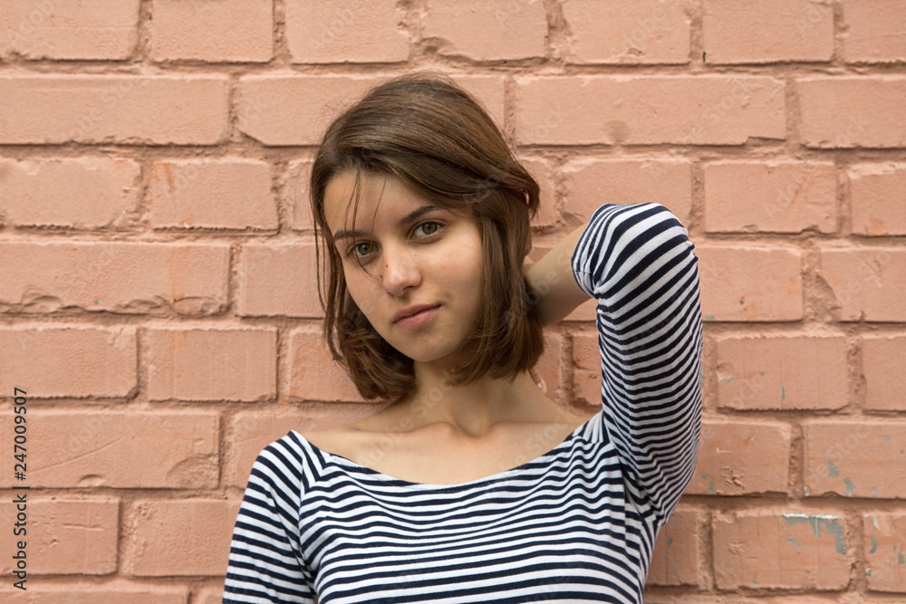 Young teenager student girl portrait.