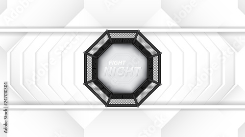 MMA octagon cage