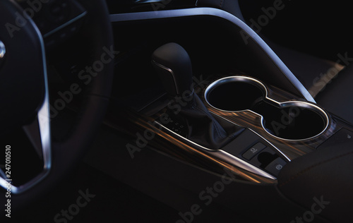 automatic transmission shift selector in the car interior © Александр Гаврилычев