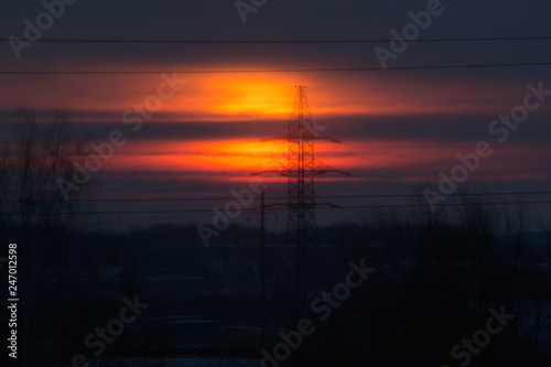 sunset over city © Pavel