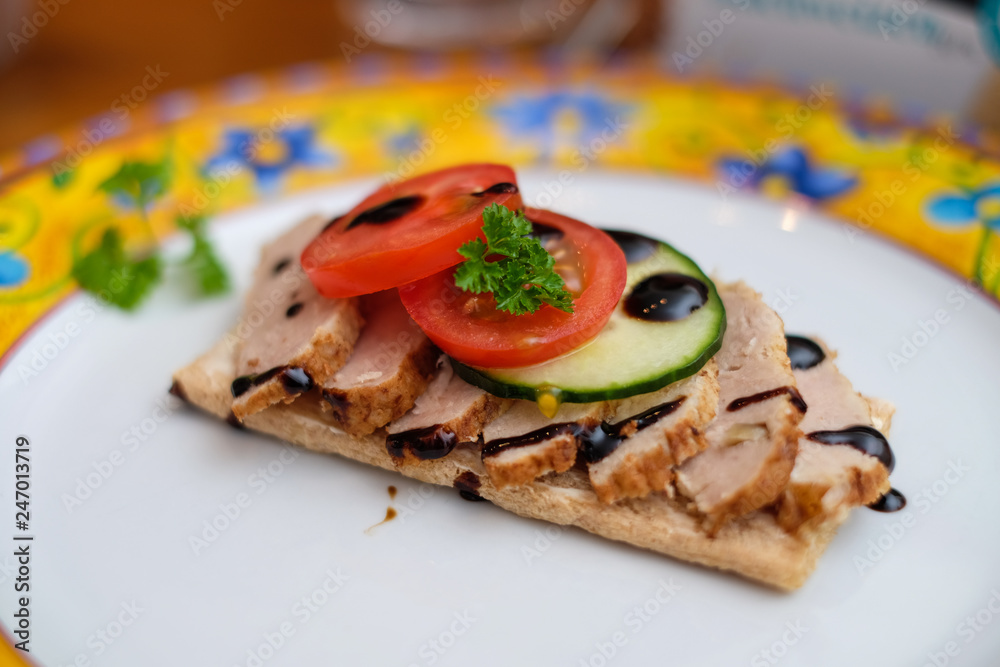 decorational food with crispbread decorational food with crispbread