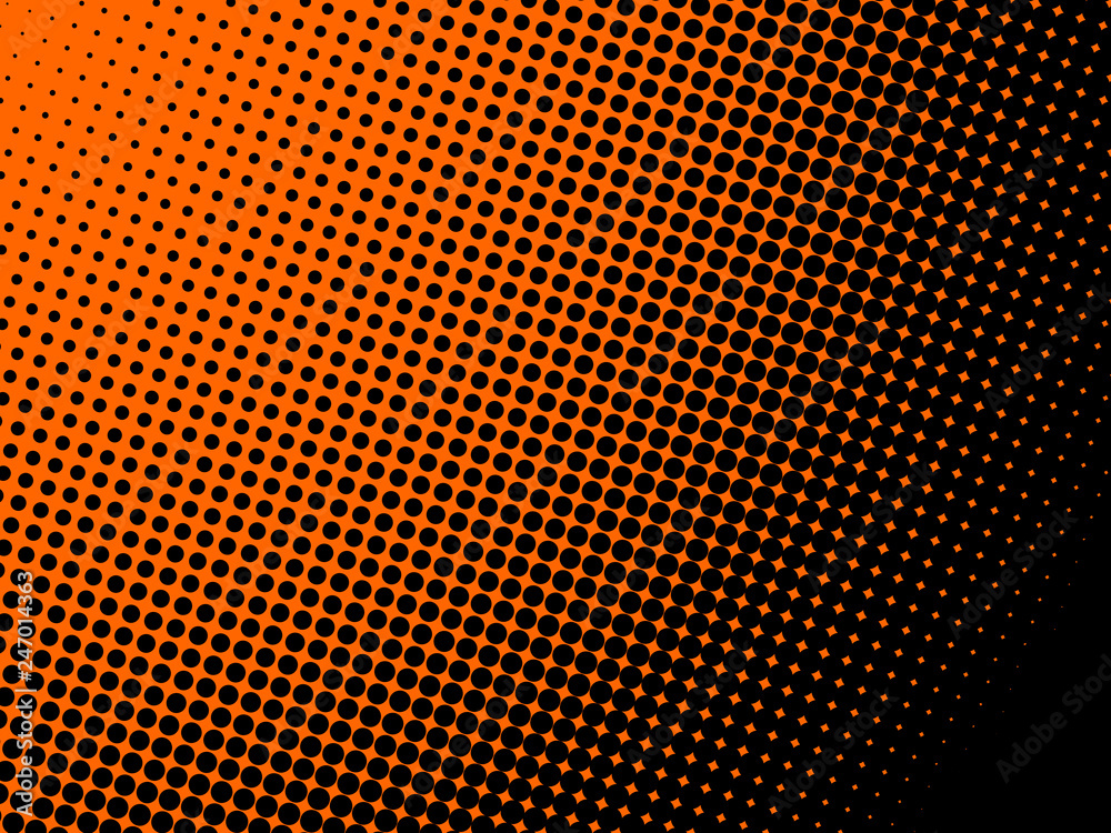 A nice halftone background, orange to black gradient. Put your text with a  fancy font to create a comic strip cartoon animation. Stock Illustration |  Adobe Stock