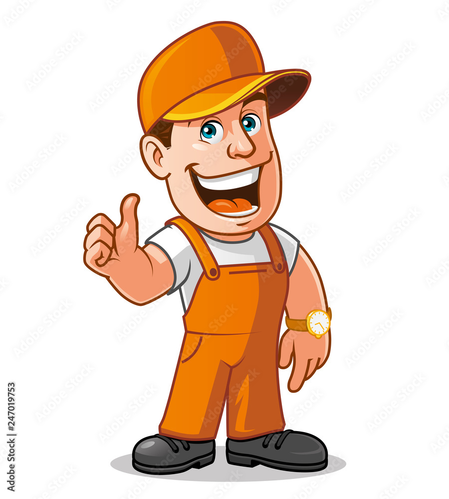 Cartoon worker Cartoon worker