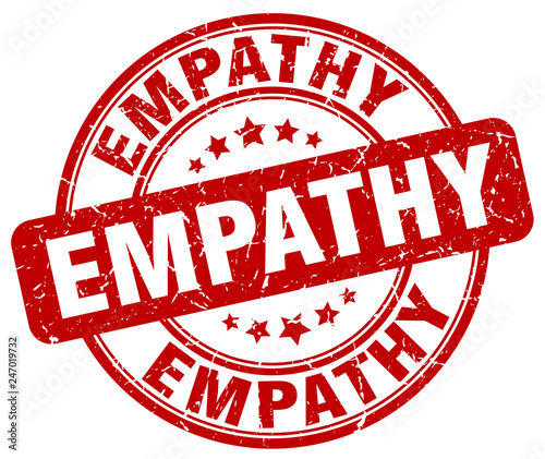 empathy red grunge stamp