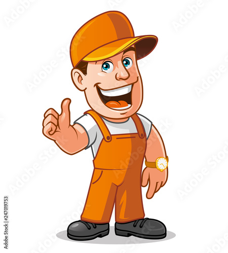 Cartoon worker