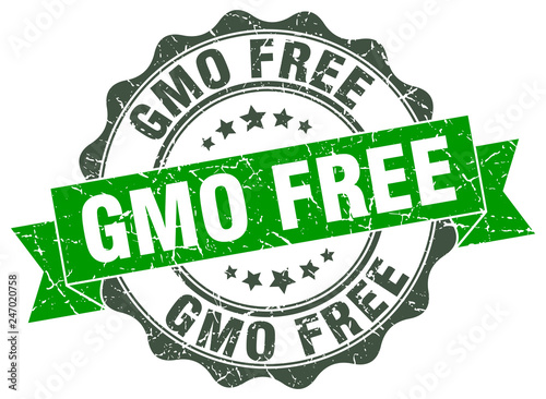 gmo free stamp. sign. seal