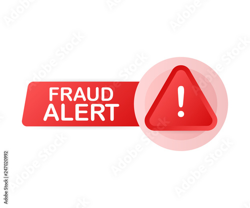 Fraud alert. Security Audit, Virus Scanning, Cleaning, Eliminating Malware, Ransomware. Vector illustration.