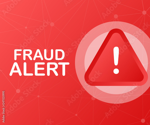 Fraud alert. Security Audit, Virus Scanning, Cleaning, Eliminating Malware, Ransomware. Vector illustration.