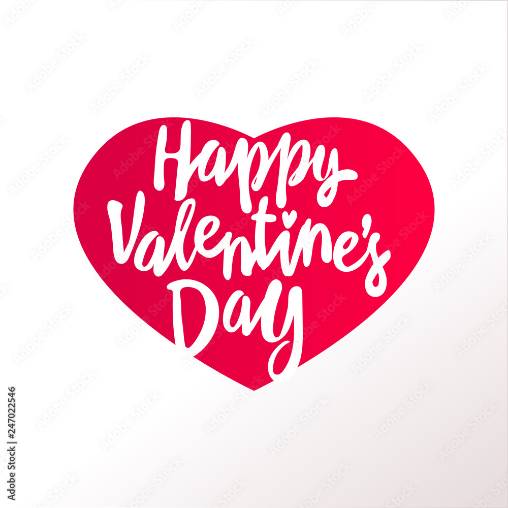 Happy Valentine's day greeting card template with typography text in heart shape red many cut paper hearts isolated on white background. Lettering valentine's day Happy Valentine's day greeting card template with typography text in heart shape red many cut paper hearts isolated on white background. Lettering valentine's day