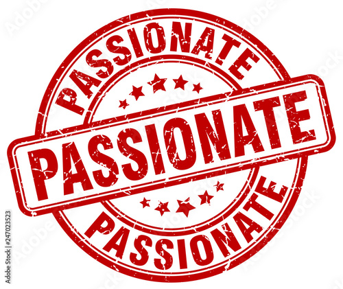 passionate red grunge stamp