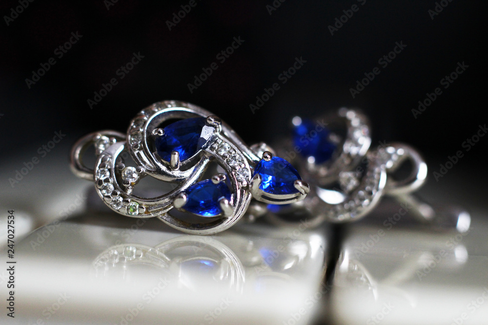 Large round earrings with stones on piano Large round earrings with stones on piano