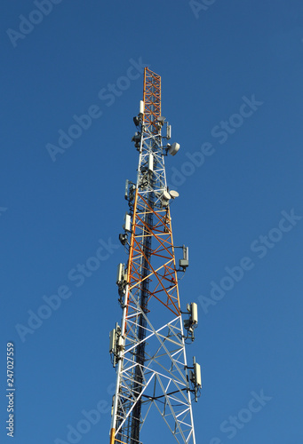 High Cellular Antenna in a blue sky