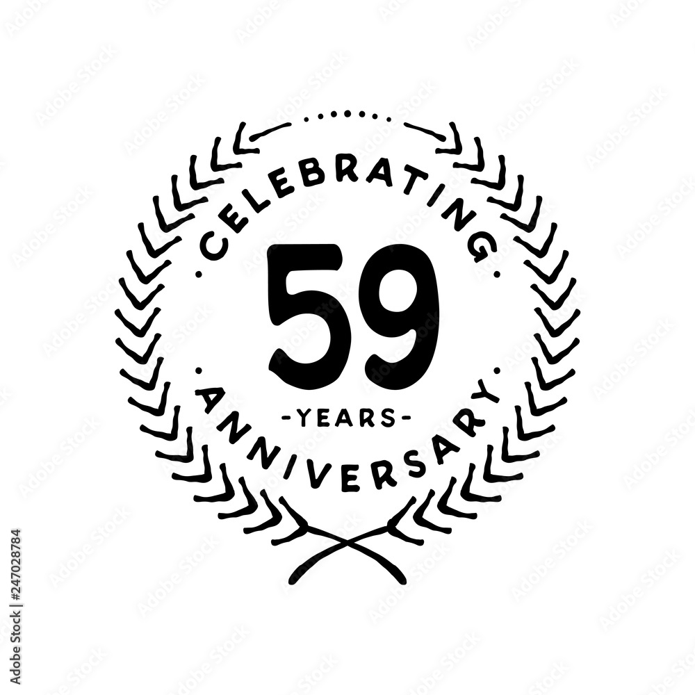 59 years design template. 59th vector and illustration 