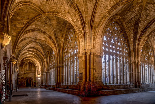 Lleida Lerida old Gothic Cistercian monastry and cathedral on the Castell de la Suda   La Seu Vella. The most distinctive landmark of the city in Catalonia.