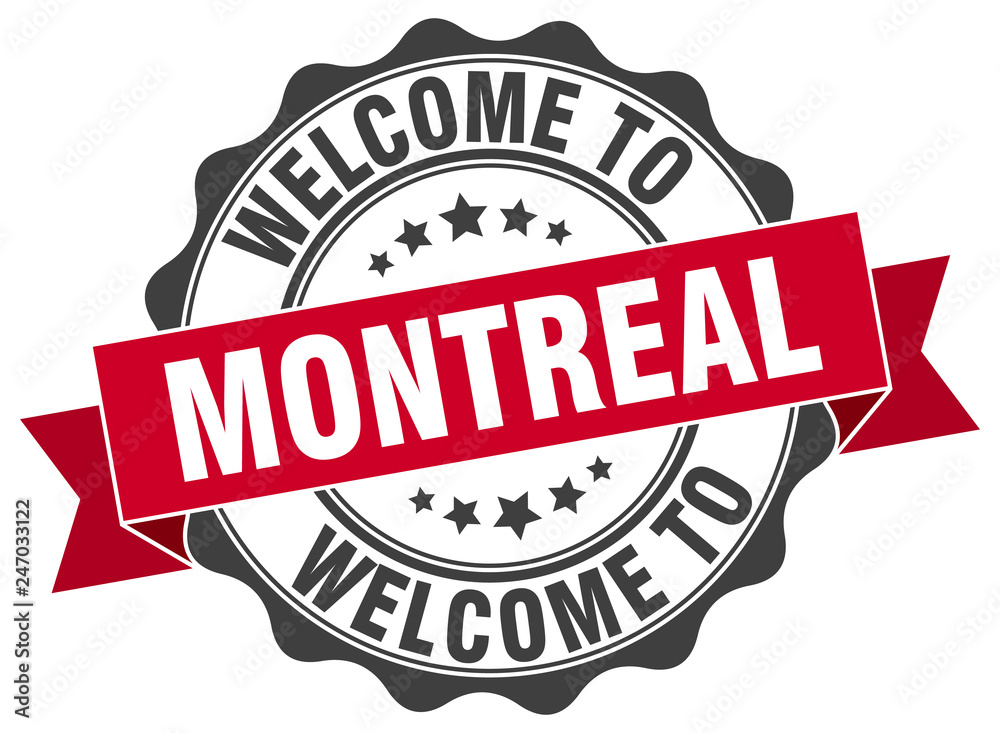 Fototapeta premium Montreal round ribbon seal