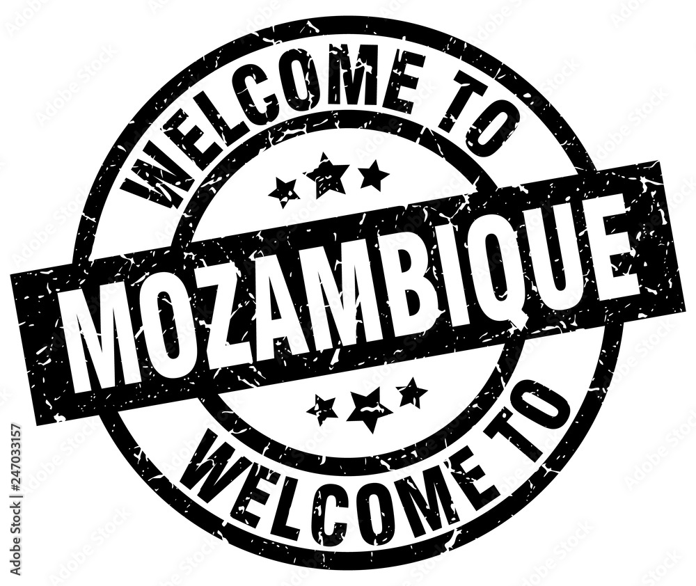 welcome to Mozambique black stamp welcome to Mozambique black stamp