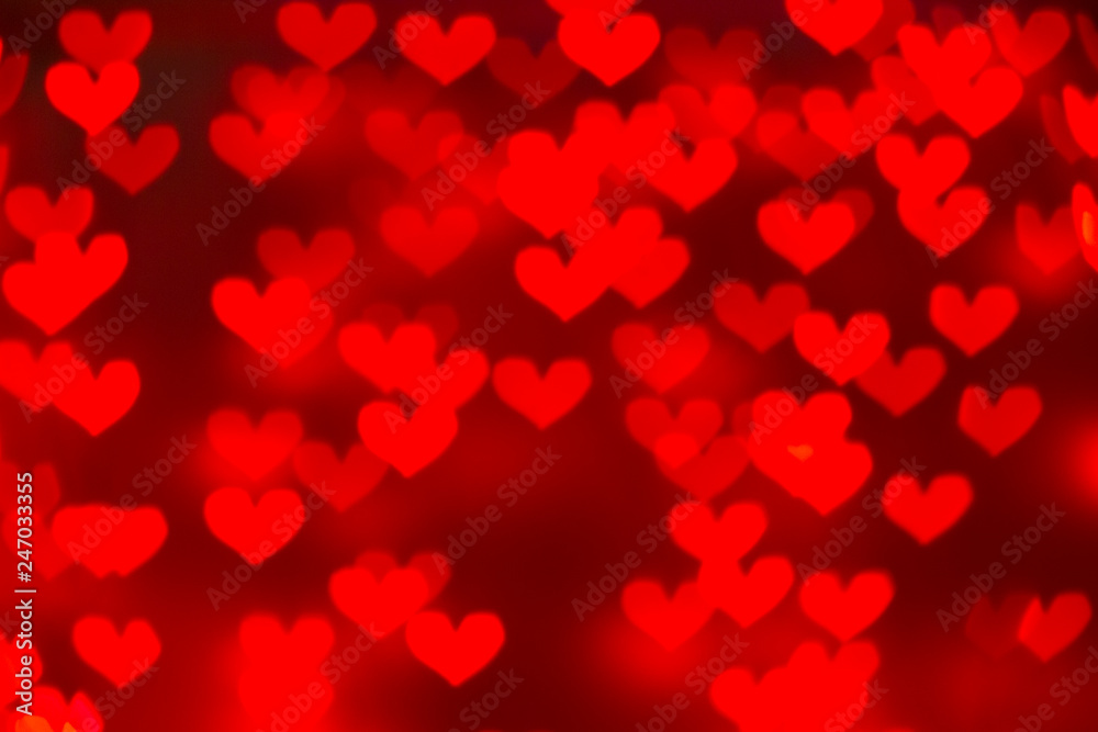 valentines day background with red hearts