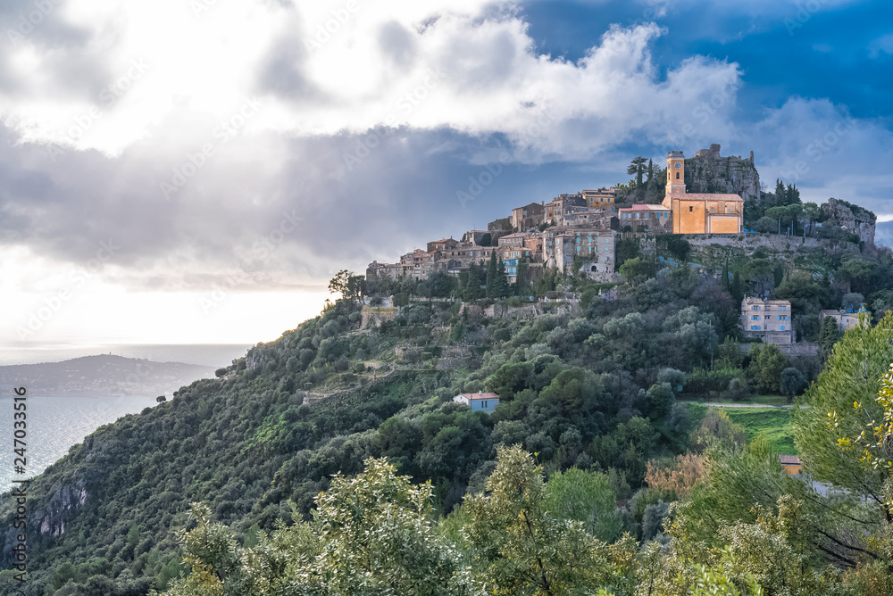 Eze, village perched on the cliffs, on the French Riviera, near Nice