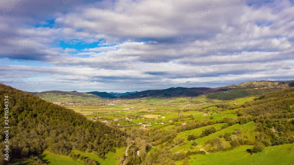 Hyper time lapse in the village of Delika in the Basque Country, Spain Hyper time lapse in the village of Delika in the Basque Country, Spain