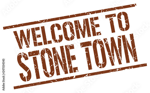 welcome to Stone Town stamp