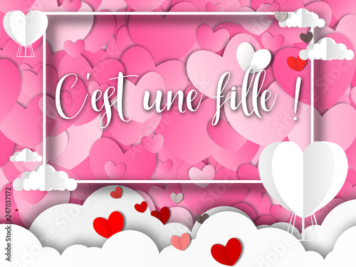 C'est une fille - naissance - faire part