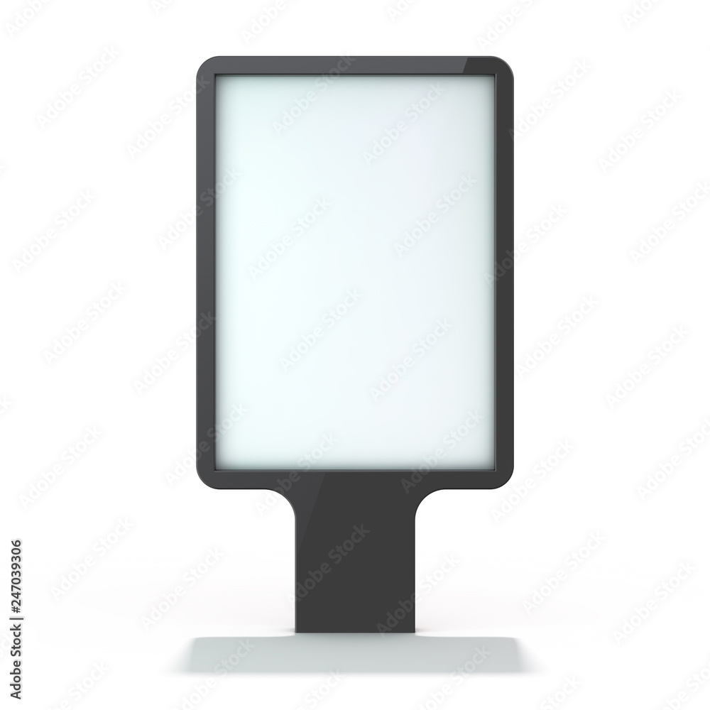 Mock up. Blank billboard outdoor advertising, public information board. 3D Mock up. Blank billboard outdoor advertising, public information board. 3D