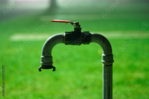a Water tap at the graveyard