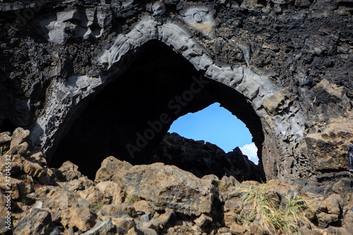 Dimmuborgir, a large area of unusually shaped lava fields photo