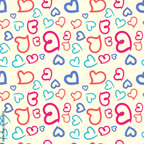 Hearts seamless pattern